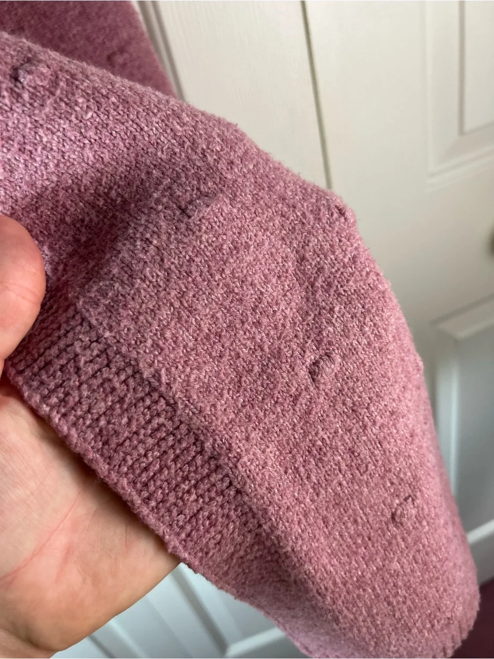 Bearpaw Baby Blanket Sweater Knit Raised Dots Texture